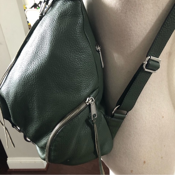 Rebecca Minkoff Olive Green Supple Premium Leather Backpack Rebecca Minkoff Julian backpack. Hunter . My newest bag. I  main image 4